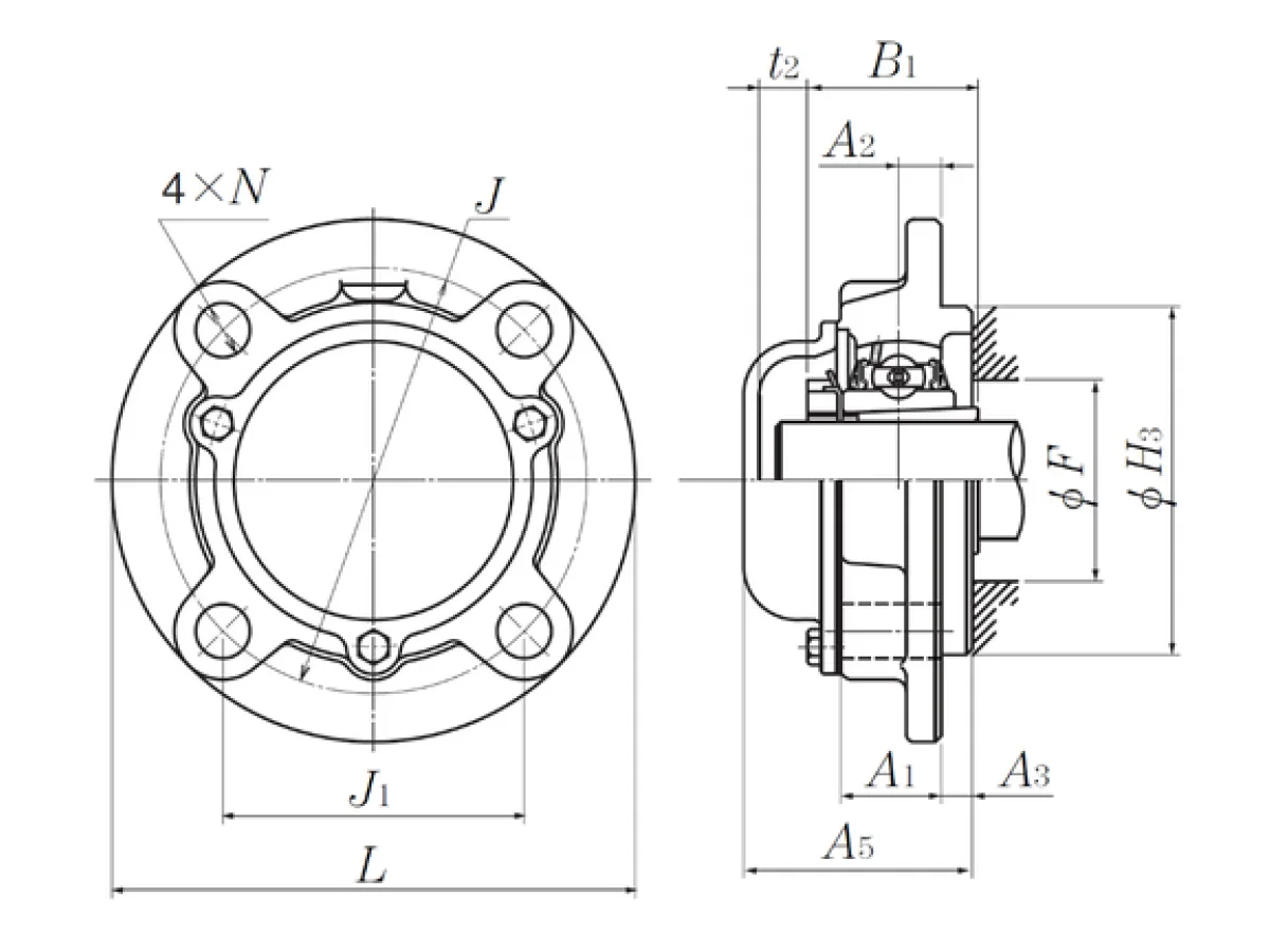 Gối đỡ CM-UCFC205D1