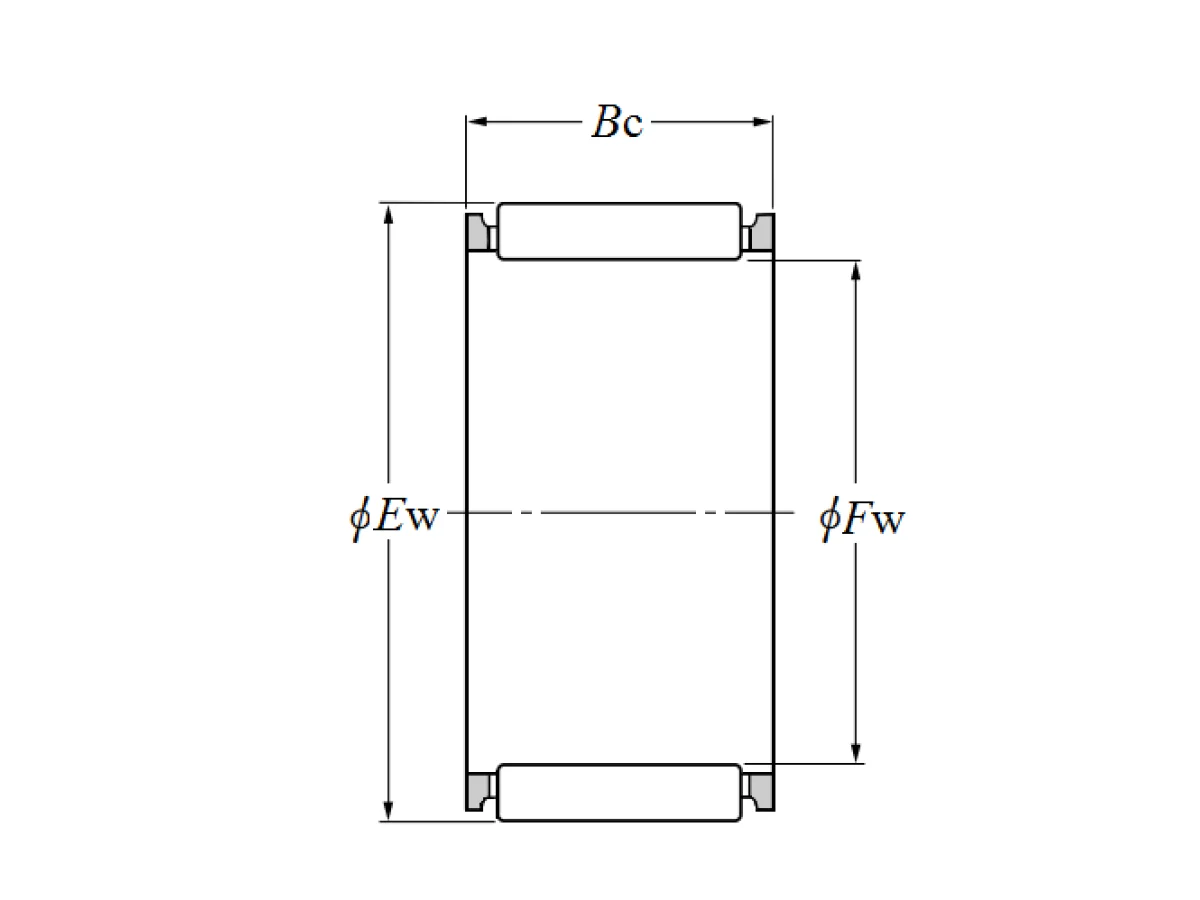 Needle Roller and Cage Assembly - Dimensions
