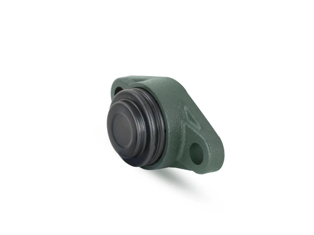 Two Bolt Rhombus Flanged Unit, Cast Housing, Set Screw, Pressed Steel Dust Cover, Closed End, UCFL Type - 2