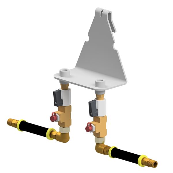 2 point stainless steel cage hanger mount with 6 ft hose and hose connectors – LUB-SDCKT-2P-6FT