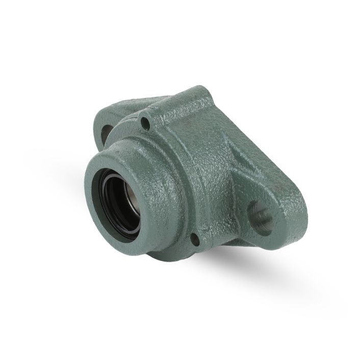 Two Bolt Rhombus Flanged Unit, Cast Housing, Set Screw, Cast Dust Cover, Open End, UCFL Type - 3 – C-UCFL202D1
