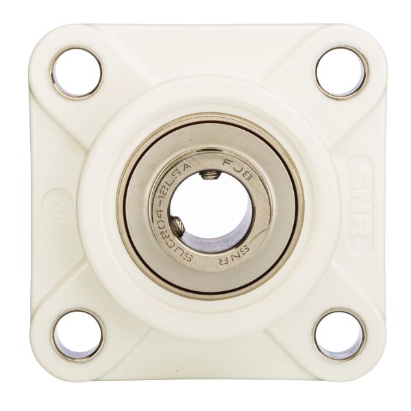 Four Bolt Square Flanged Unit, Thermoplastic Housing, Set Screw, Open Cover, SUCFPL Type – SUCFPL205C0FG1