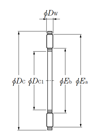 Thrust Needle Roller and Cage Assembly - Type AXK - Dimensions – AXK1111