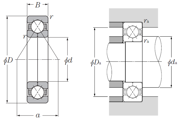 Four Point Ball Bearings - Dimensions – QJ310