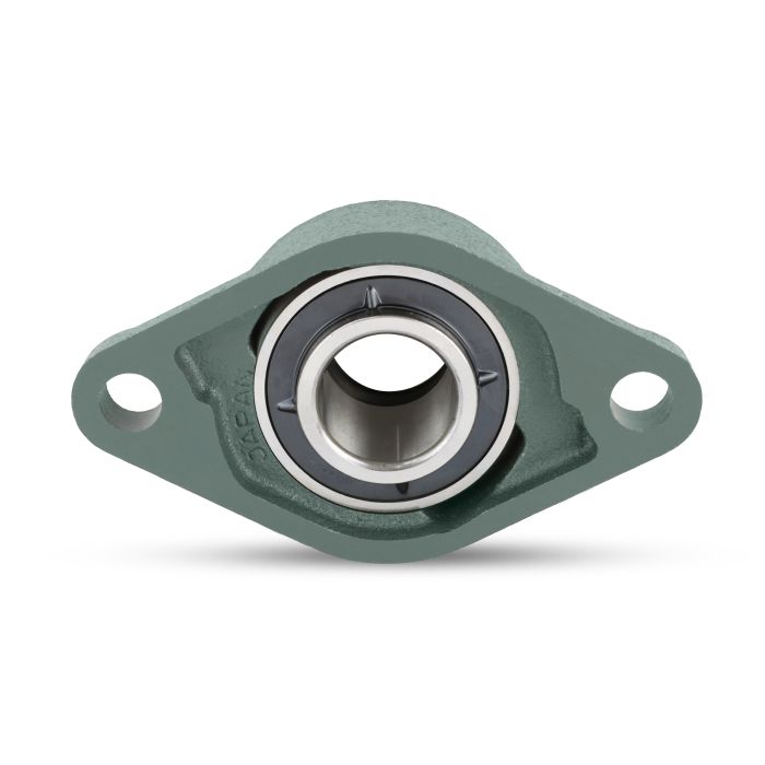 Two Bolt Rhombus Flanged Unit, Cast Housing, Set Screw, Pressed Steel Dust Cover, Open End, UCFL Type - 3 – S-UCFL205D1