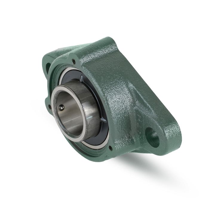 Two Bolt Rhombus Flanged Unit, Cast Housing, Set Screw, Cast Dust Cover, Closed End, UCFL Type - 6 – CM-UCFL208D1
