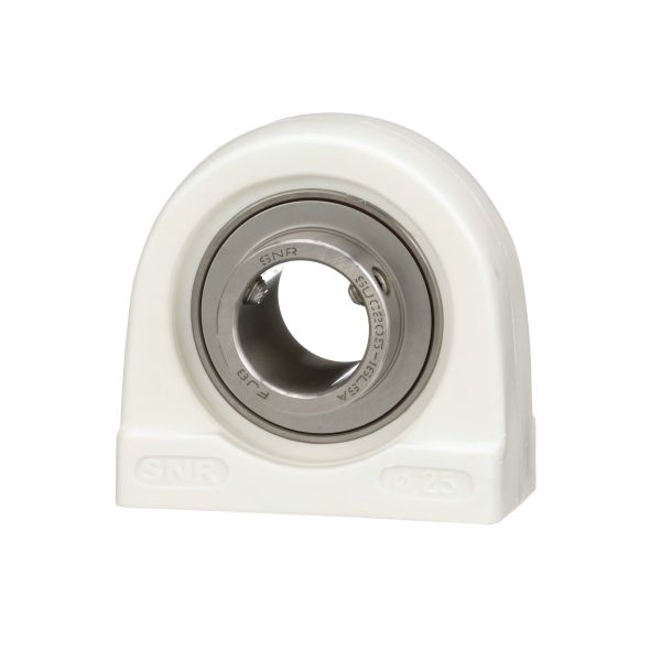 Tapped-Base Pillow Block Unit, Thermoplastic Housing, Set Screw, One Closed/One Open Cover, SUCTBL Type – SUCTBL208-24CCFG1