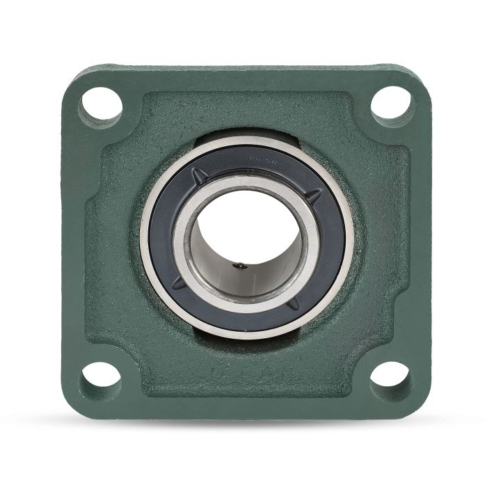 Four Bolt Square Flanged Unit, Cast Housing, Set Screw, Cast Dust Cover, Closed End, UCF Type - 6 – CM-UCF206D1