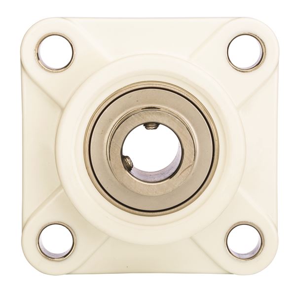 Four Bolt Square Flanged Unit, Thermoplastic Housing, Set Screw, SUCFPL Type – SUCFPL208