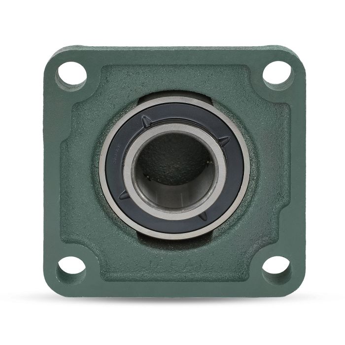 Four Bolt Square Flanged Unit, Cast Housing, Set Screw, Cast Dust Cover, Closed End, UCF Type - 2 – CM-UCF206D1